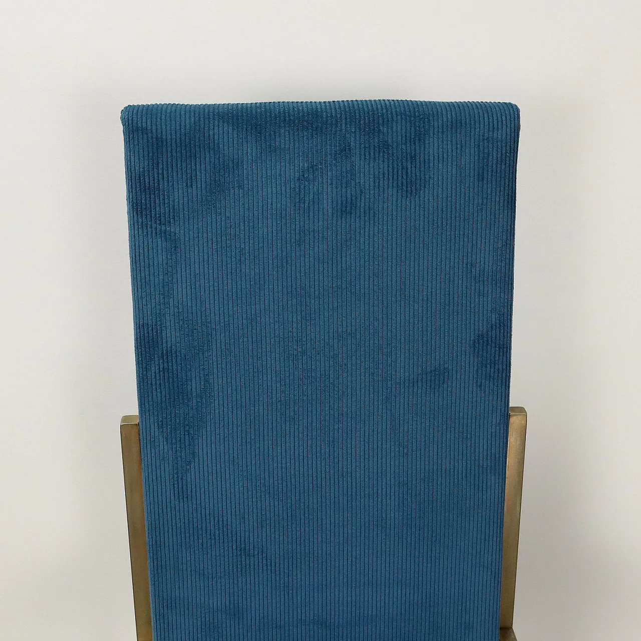 4 Brass chairs with corduroy upholstery, 1970s 3