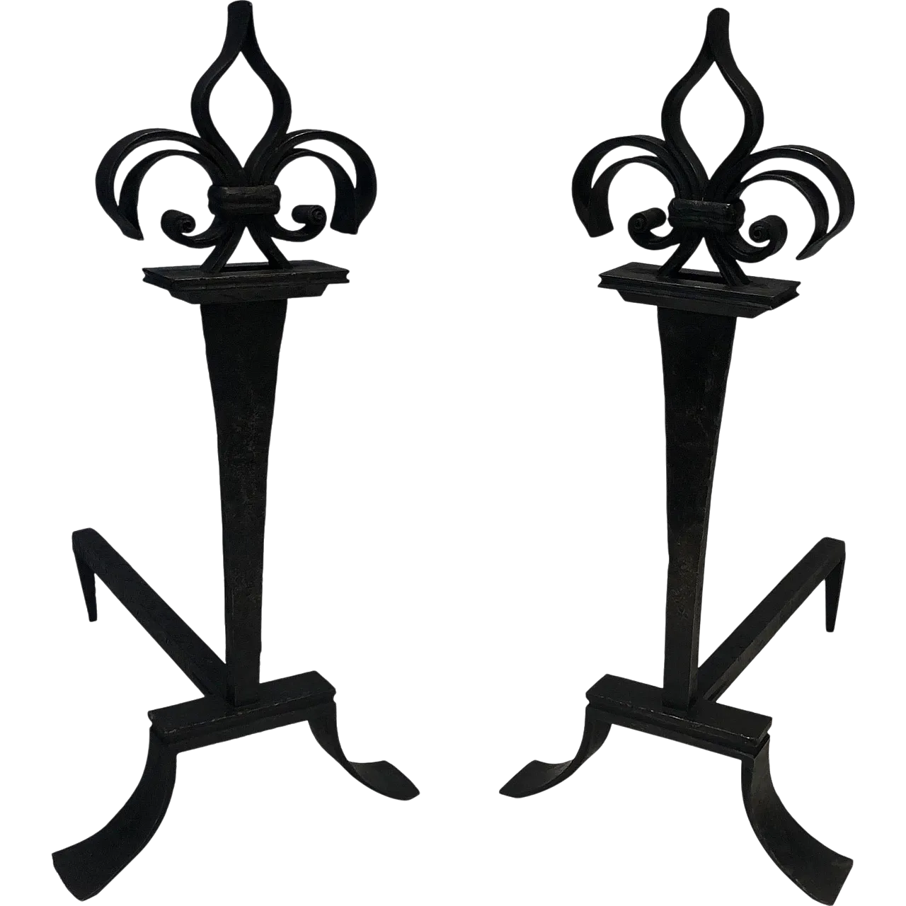 Pair of wrought iron hallways with lily flower, 1950s 13