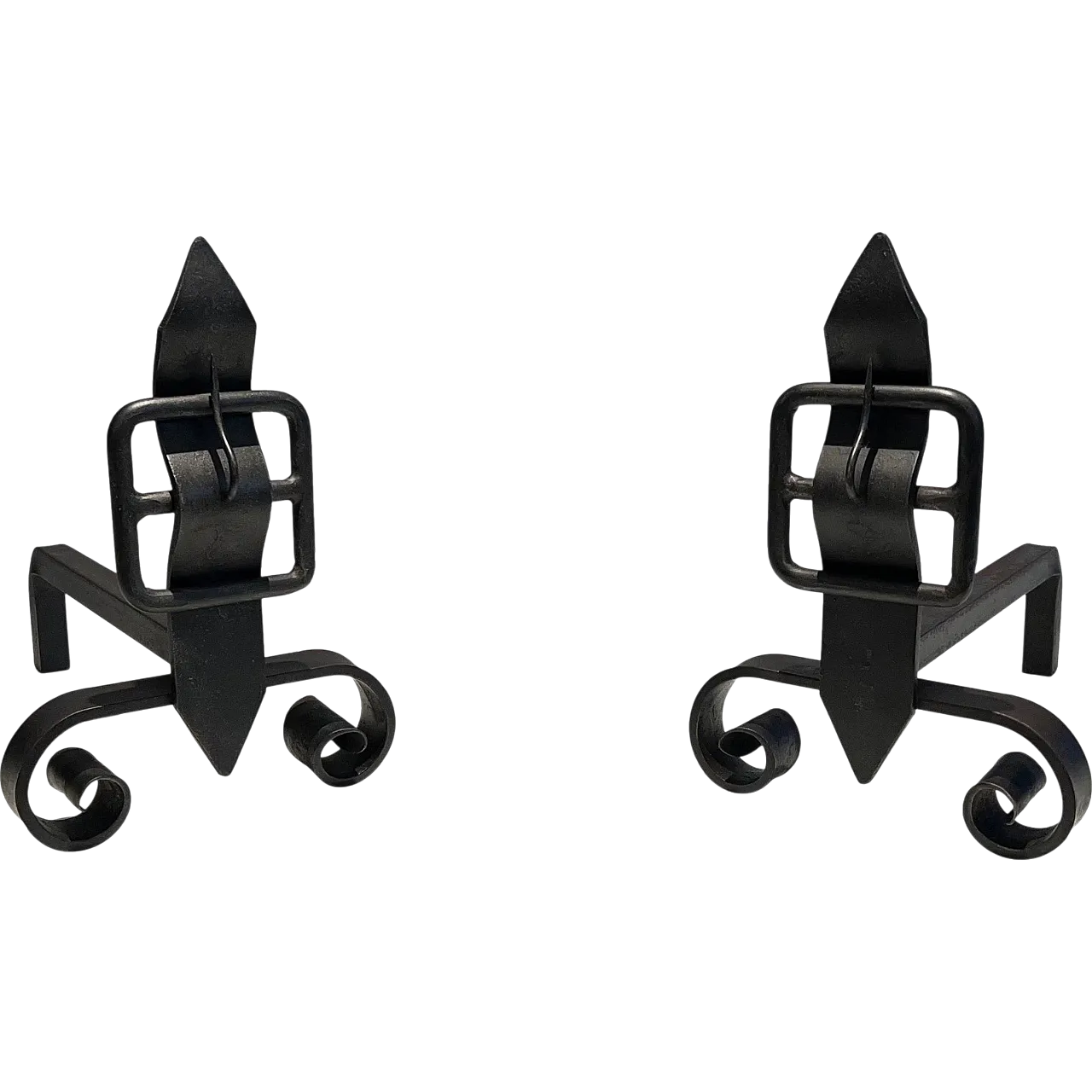 Pair of modernist cast iron and wrought iron hallways, 1950s 14