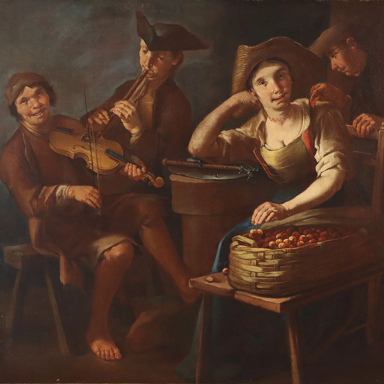 Giacomo F. Cipper, known as Todeschini, genre scene, 18th century 3