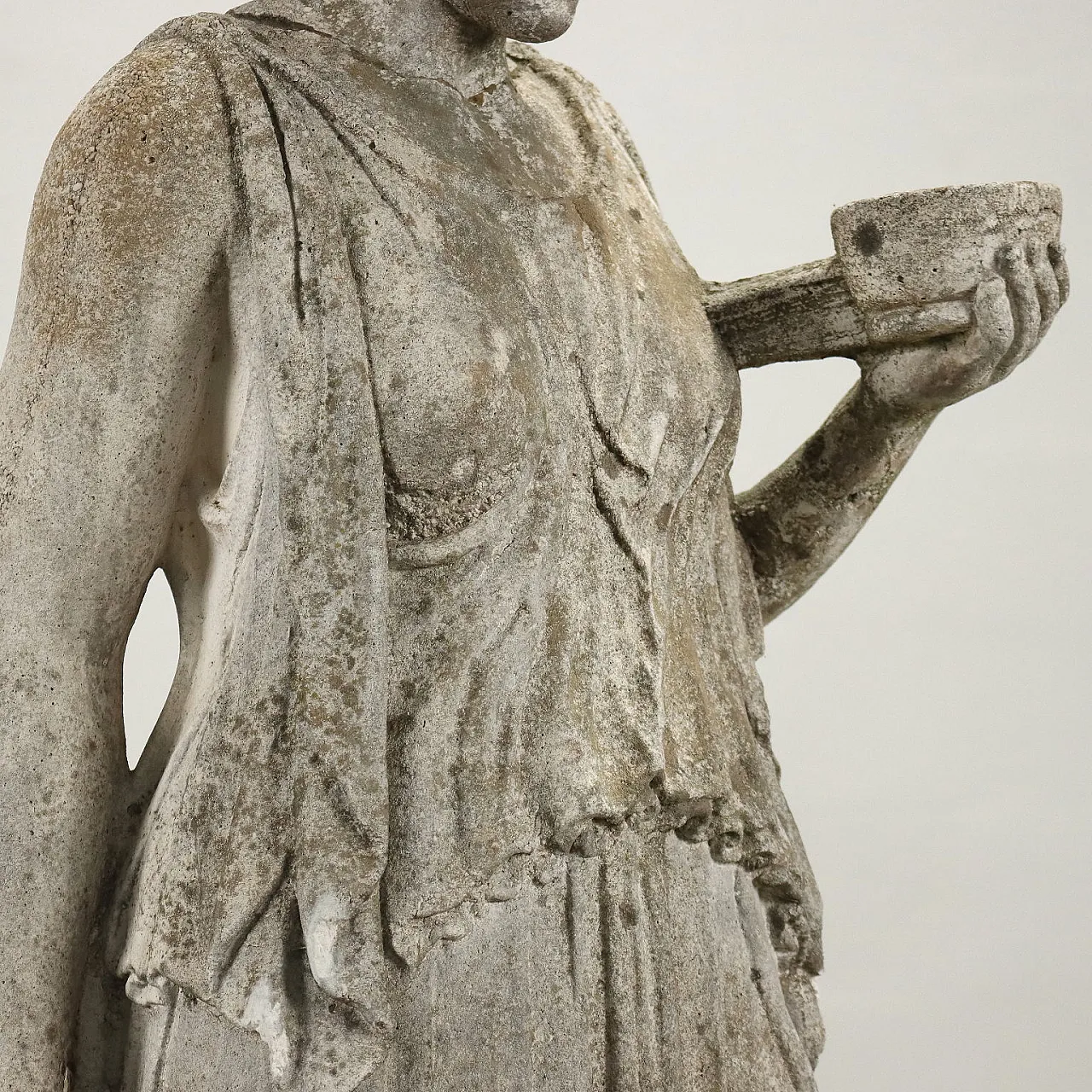 Grit garden sculpture of Greek-style female figure 4