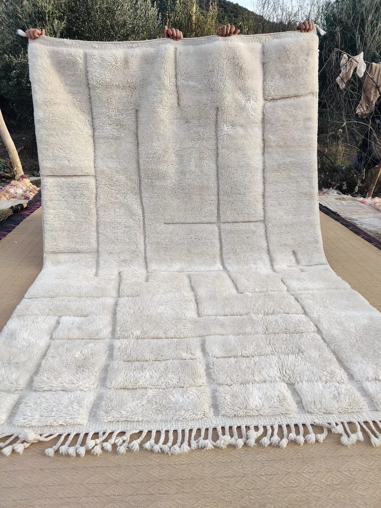 Moroccan Mrirt rug with abstract design. 20th century 4