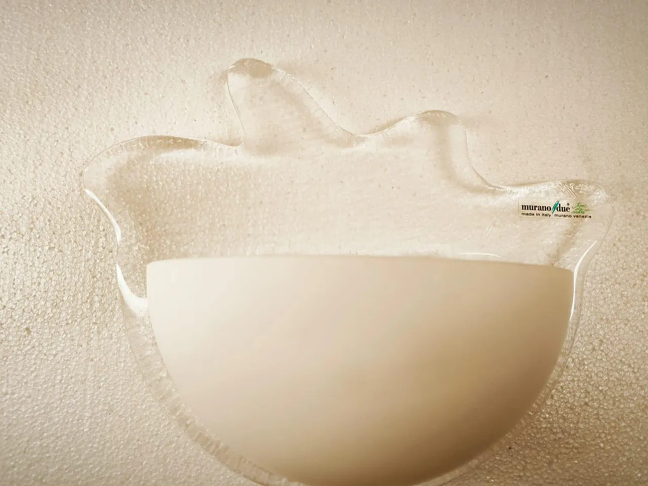 Lampada da parete in vetro di Murano, anni '80 3