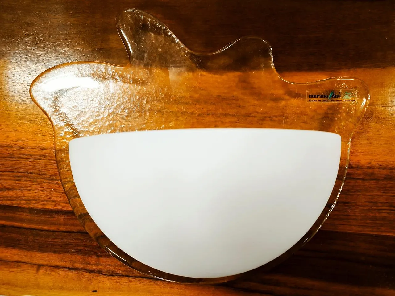 Lampada da parete in vetro di Murano, anni '80 8