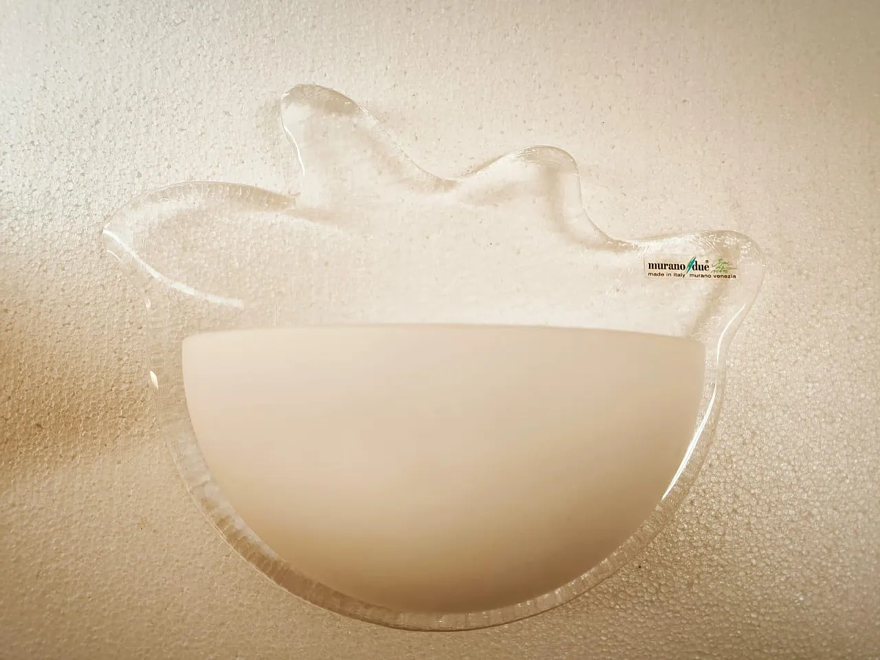 Lampada da parete in vetro di Murano, anni '80 9