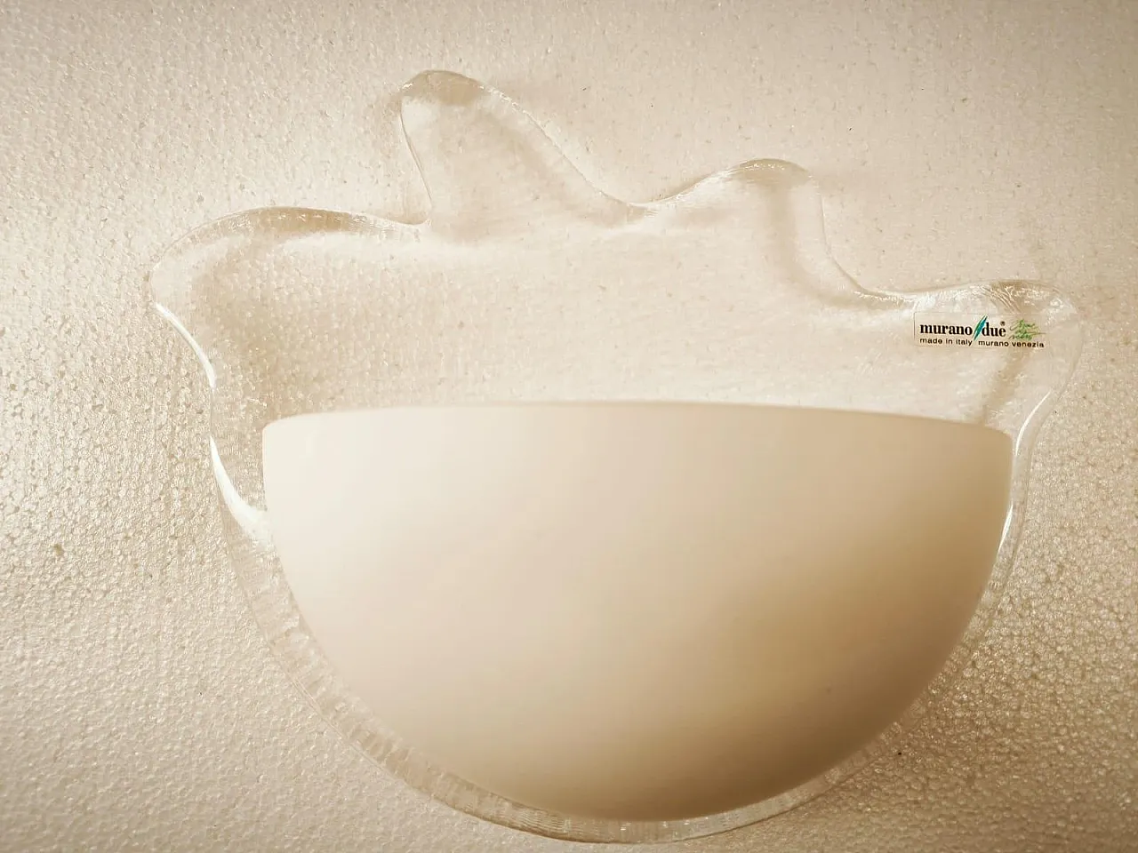 Lampada da parete in vetro di Murano, anni '80 11