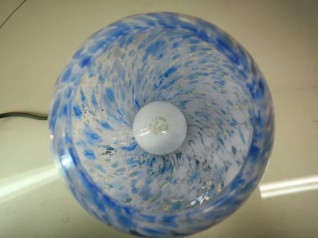 Lampada da tavolo in vetro di Murano, anni '70 5