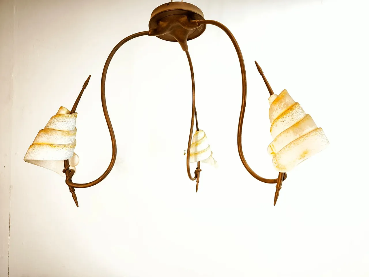 Lampada a sospensione Lipparini in vetro di Murano, anni '90 1