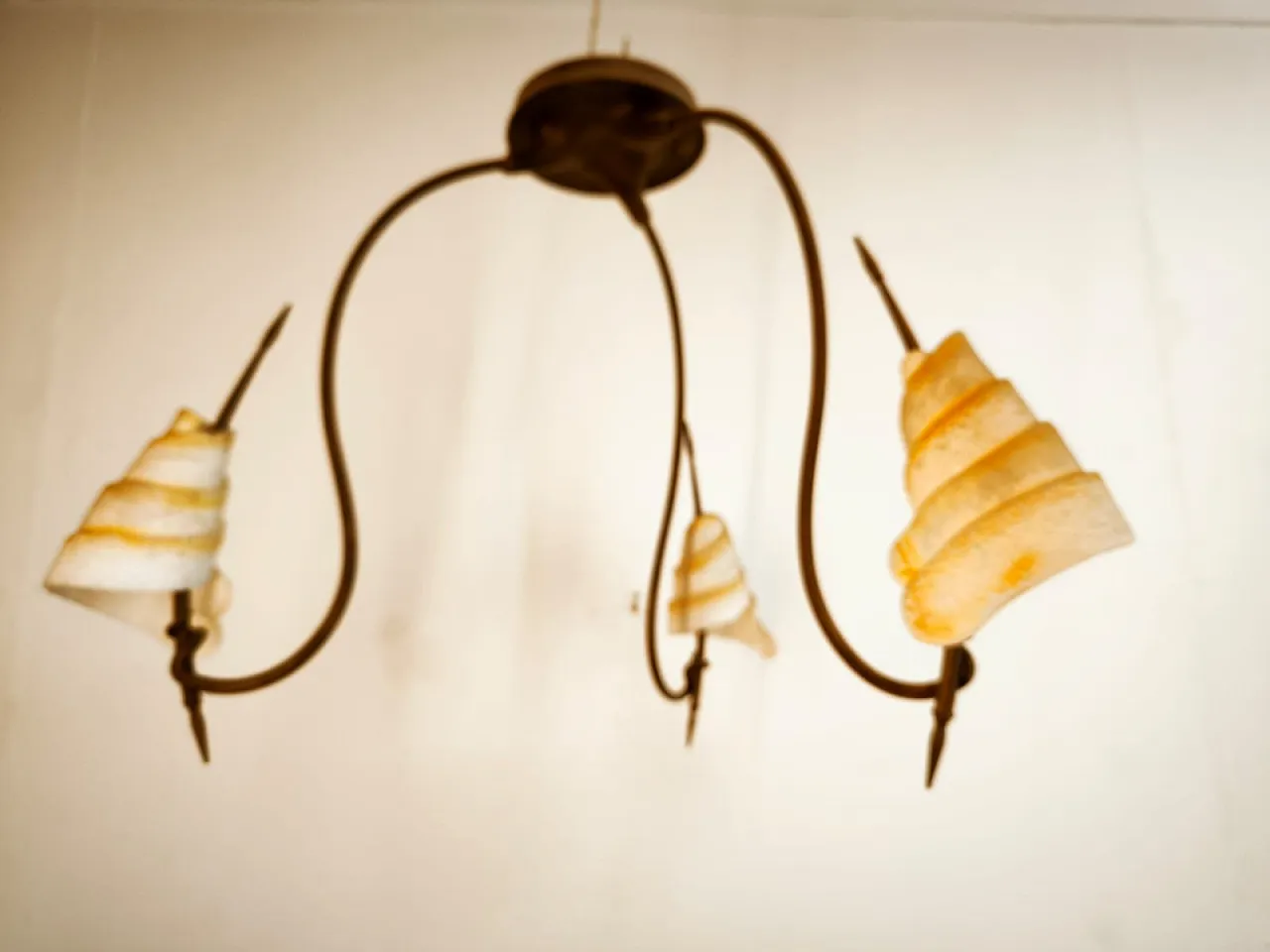 Lampada a sospensione Lipparini in vetro di Murano, anni '90 6