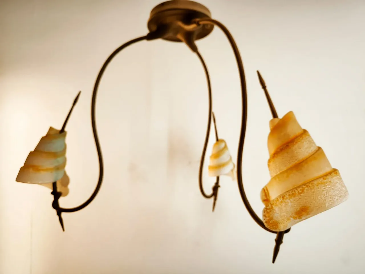 Lampada a sospensione Lipparini in vetro di Murano, anni '90 13