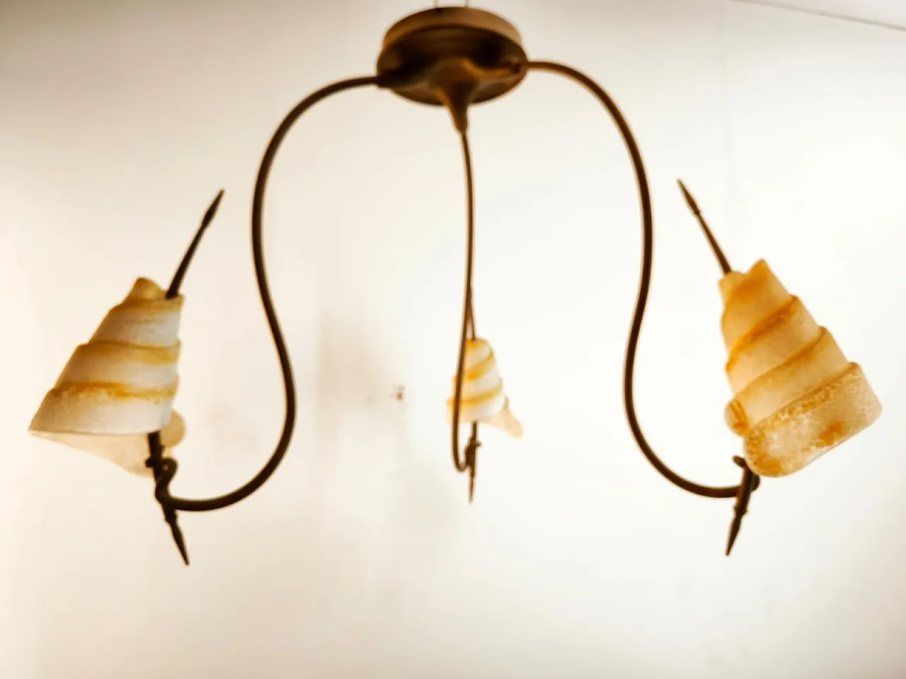 Lampada a sospensione Lipparini in vetro di Murano, anni '90 14