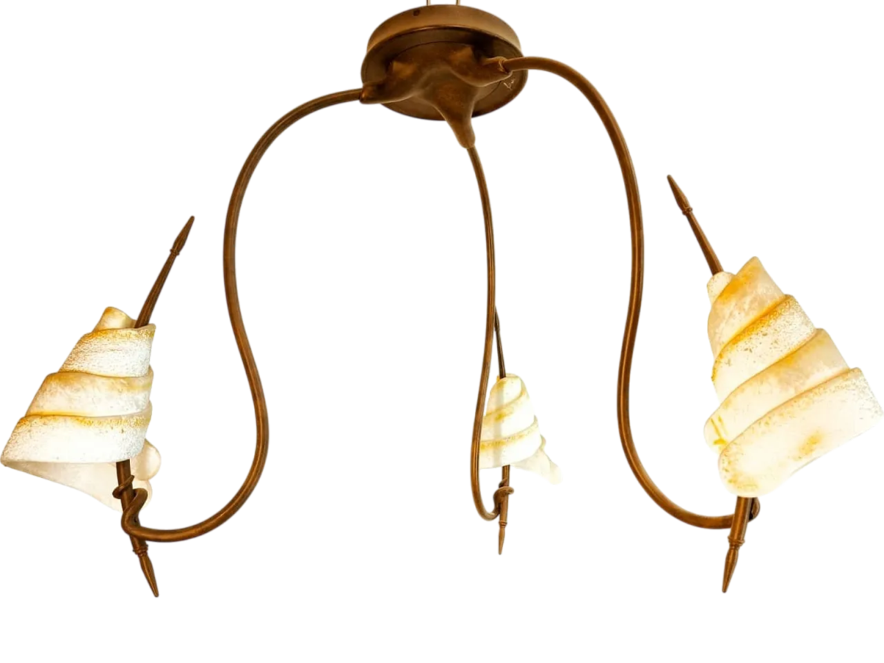 Lampada a sospensione Lipparini in vetro di Murano, anni '90 15