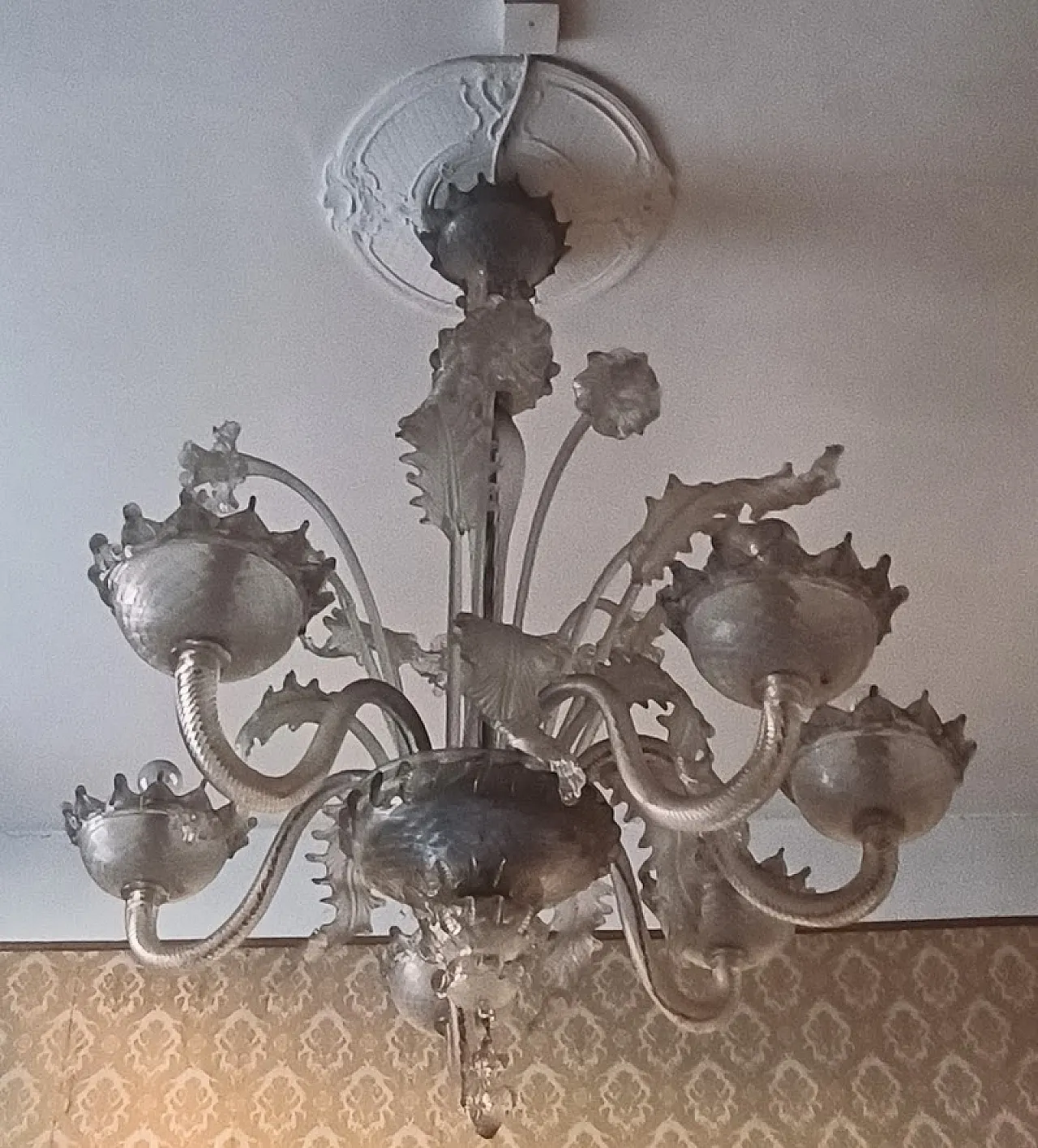 3 rari lampadari di Murano e 7 applique in vetro soffiato, anni '30 11