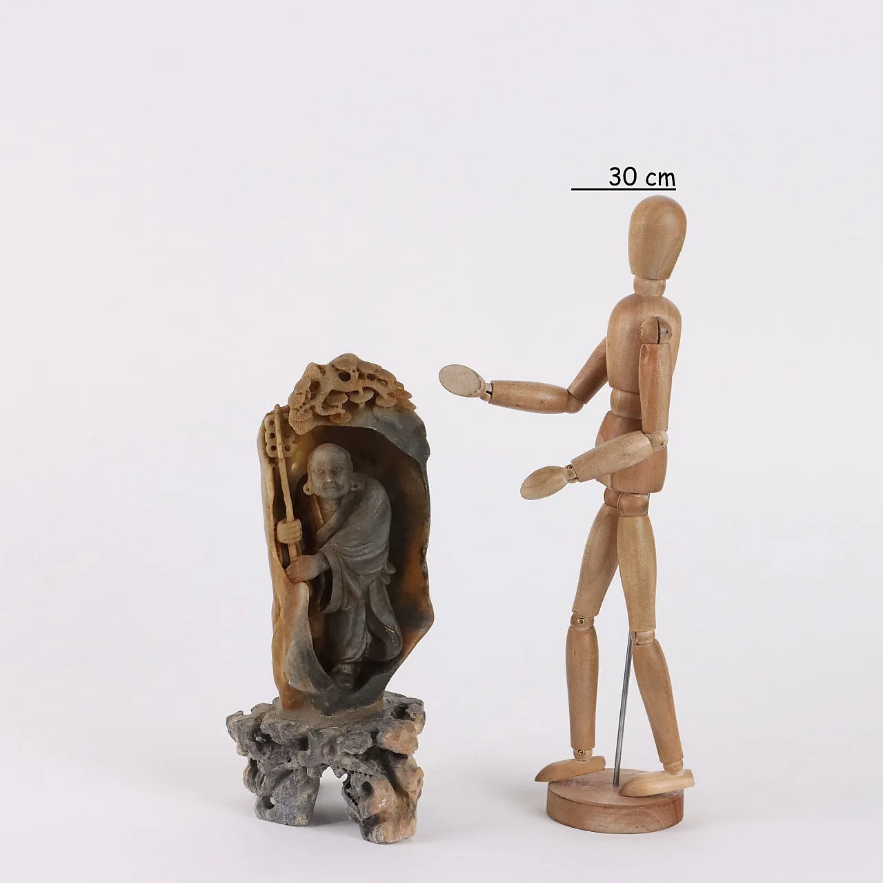 Figura di Lohan in pietra saponaria, '900 2