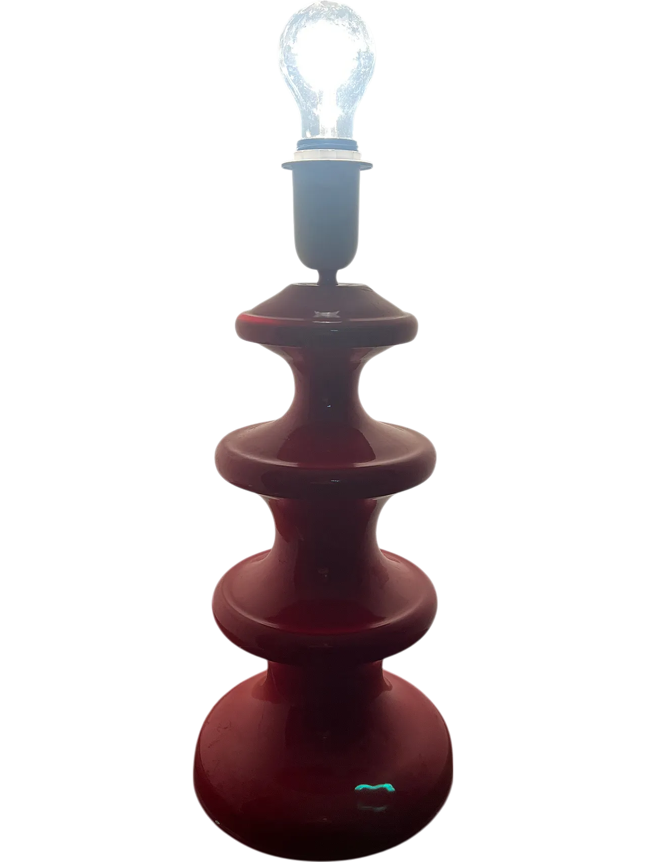 Red metal lamp, 70s 8