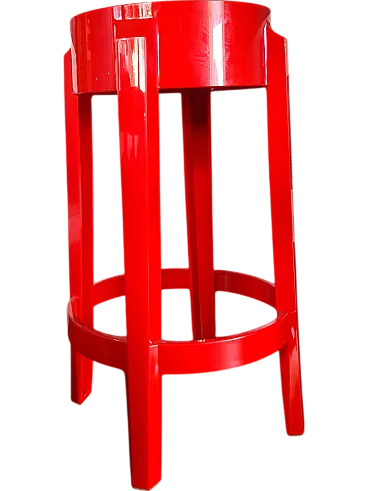 Sgabelli Kartell Charles Ghost colore rosso, 2000