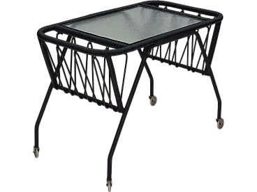 Scandinavian side table in glass, 70s