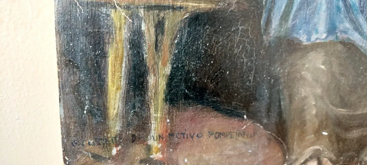 Ritratto di donna e scena pompeiana di Giovanni Costetti, primo '900 10