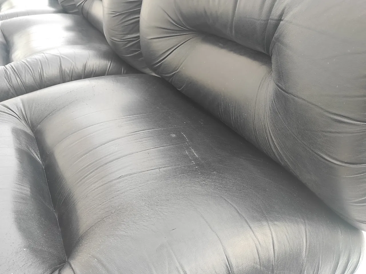 Set of 3 mid century Italian armchairs, 1980s 6