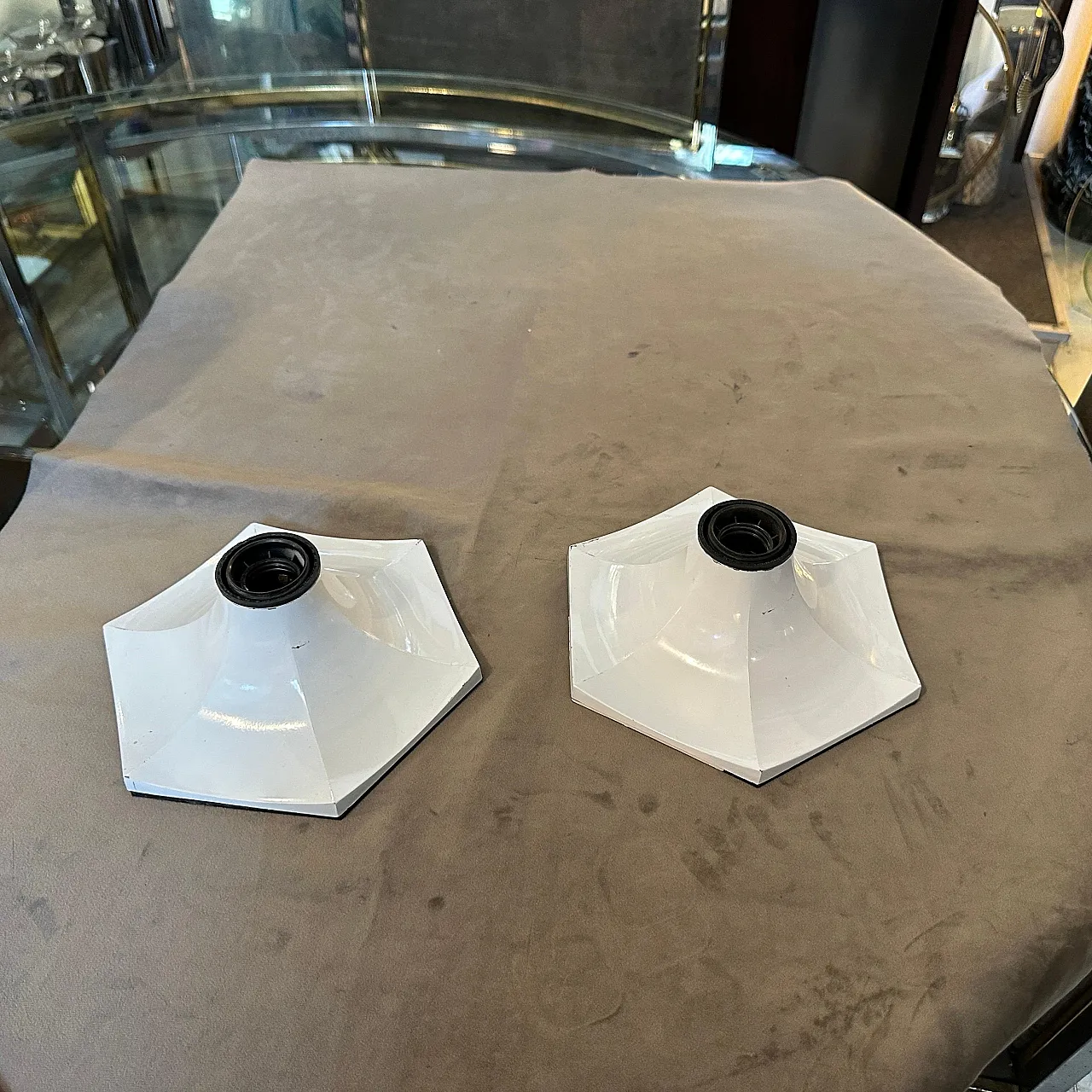 Coppia di applique in metallo verniciato Cloe 508 di Fosnova, anni '70 8