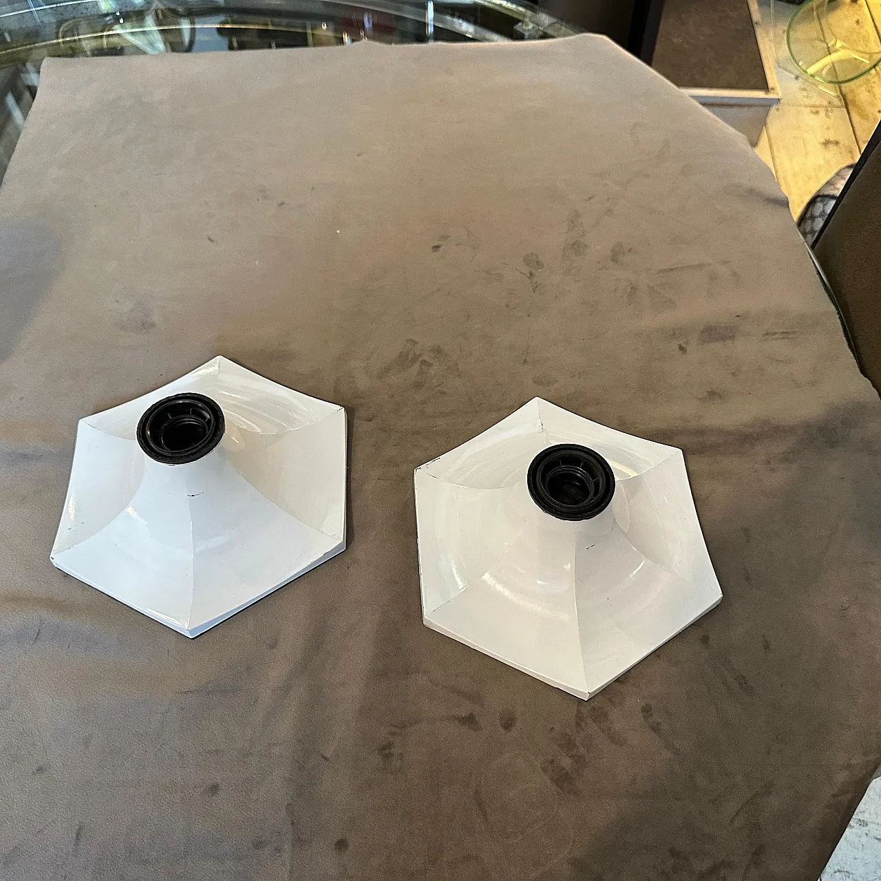 Coppia di applique in metallo verniciato Cloe 508 di Fosnova, anni '70 9