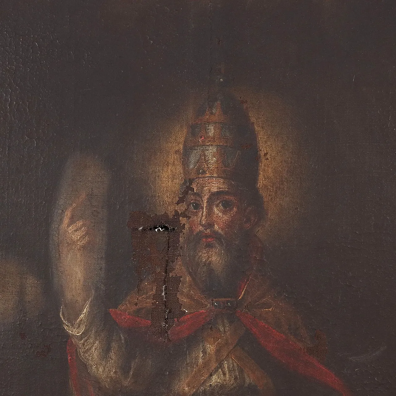 Dipinto Sant'Ambrogio visita San Vittore in Carcere, XVII secolo 3