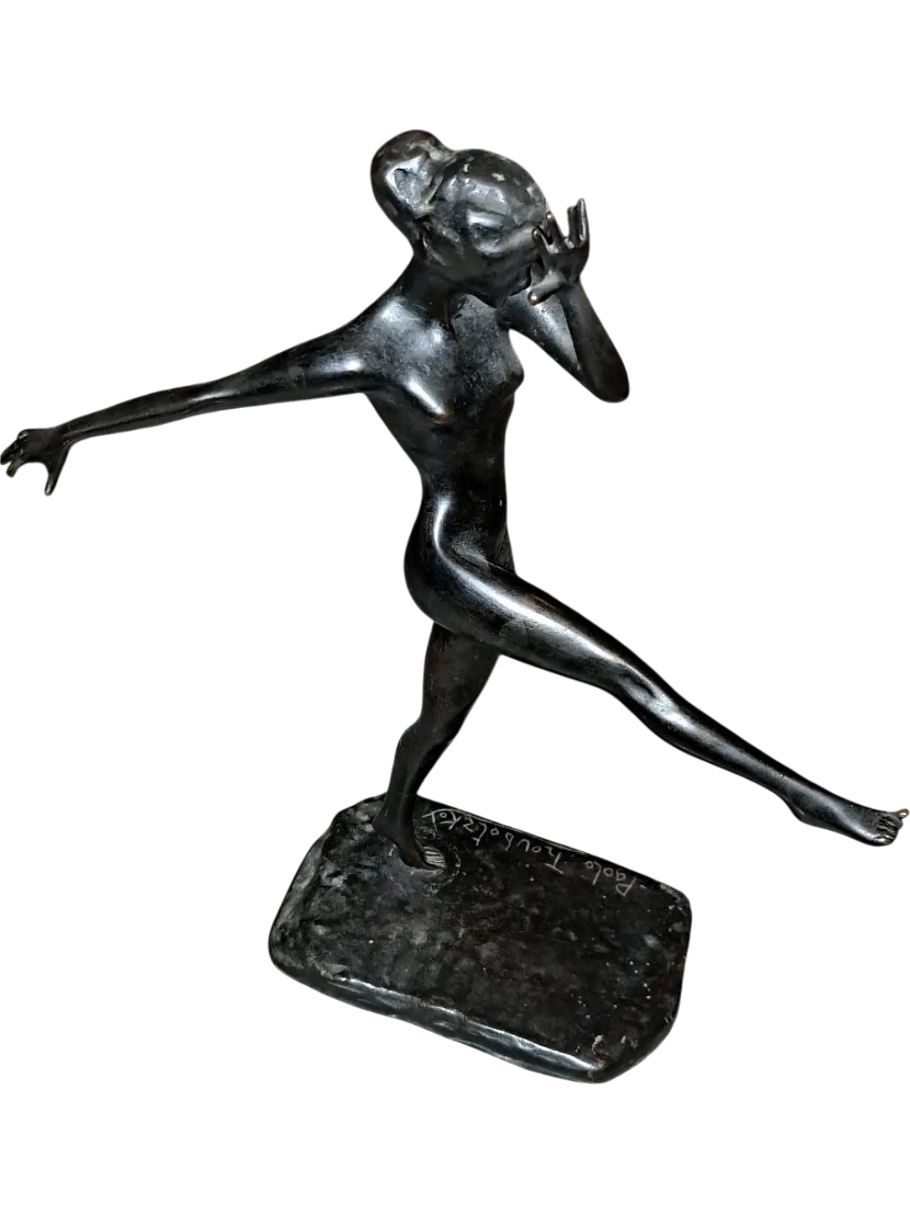 Paolo Troubetzkoy, Dancer, bronze sculpture, 20th century 4