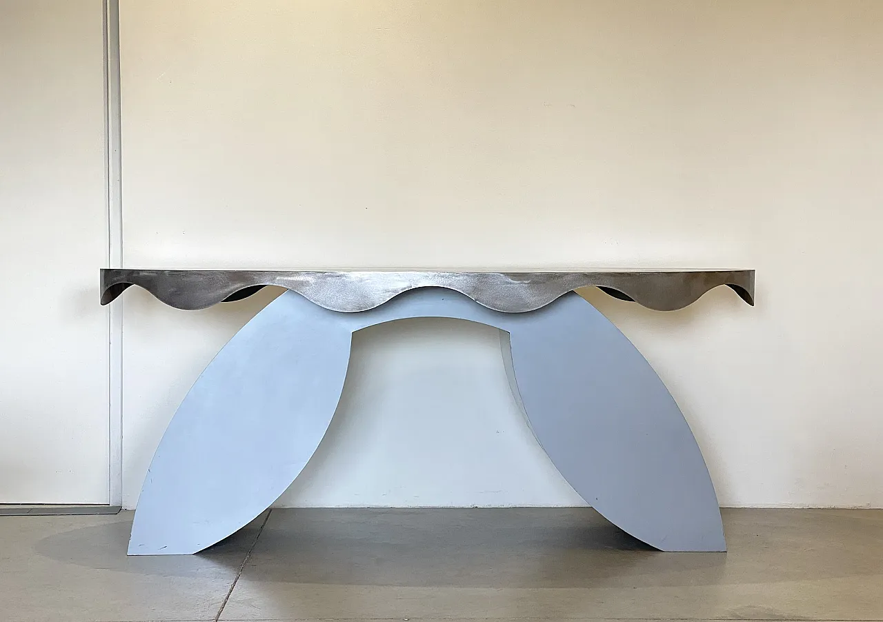 Iron and steel console, 80s 1