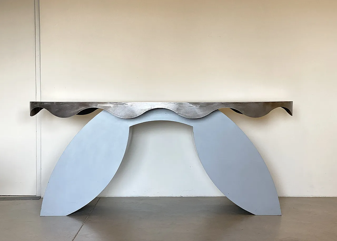 Iron and steel console, 80s 3