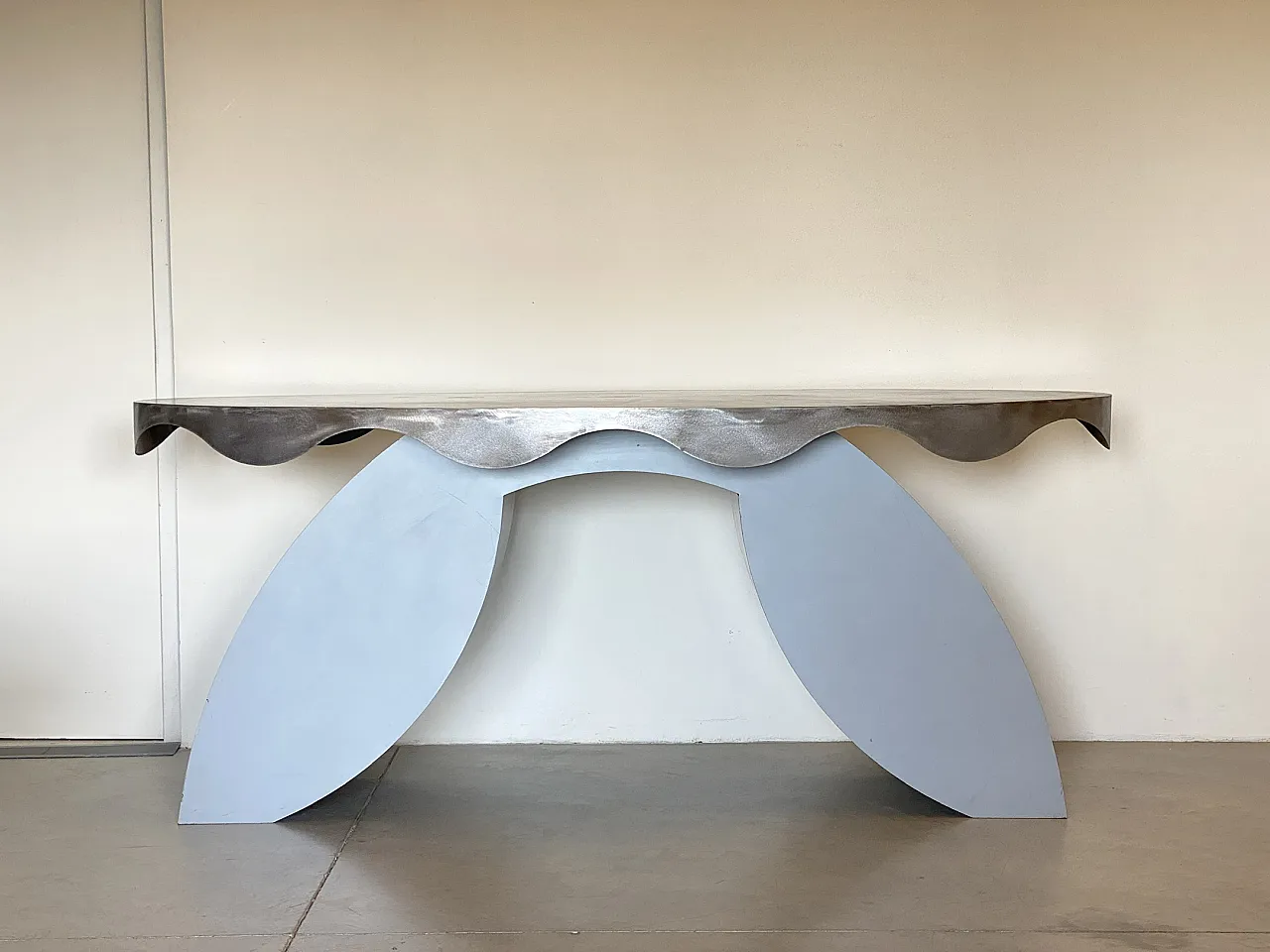 Iron and steel console, 80s 7