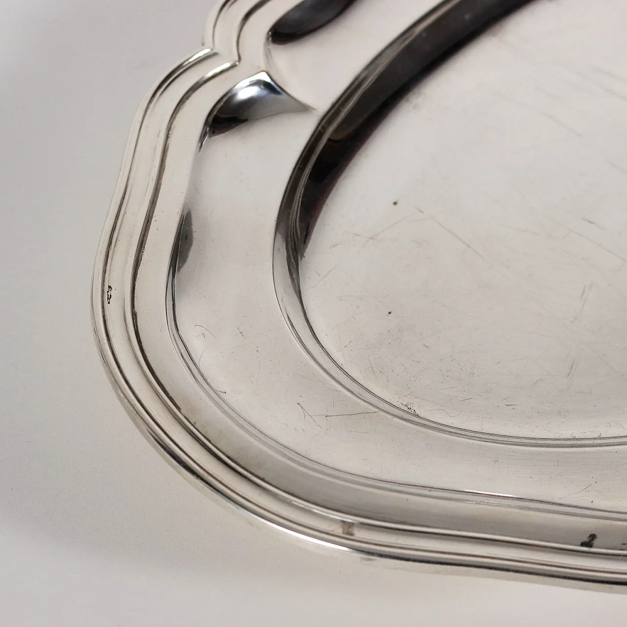 Vassoio ovale in argento Ricci, del '900 3