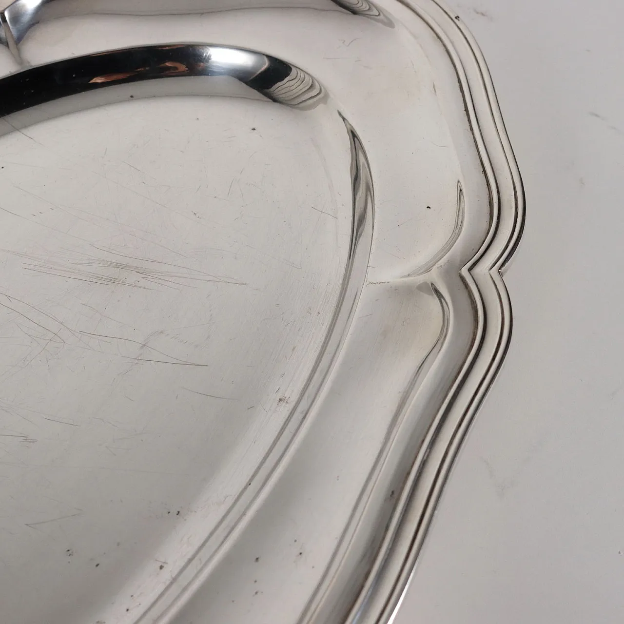 Vassoio ovale in argento Ricci, del '900 5