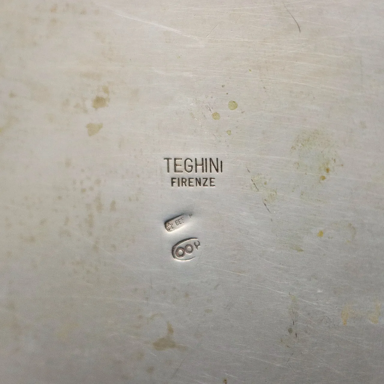 Coppia di caraffe in argento con manico in legno di Teghini Firenze 6