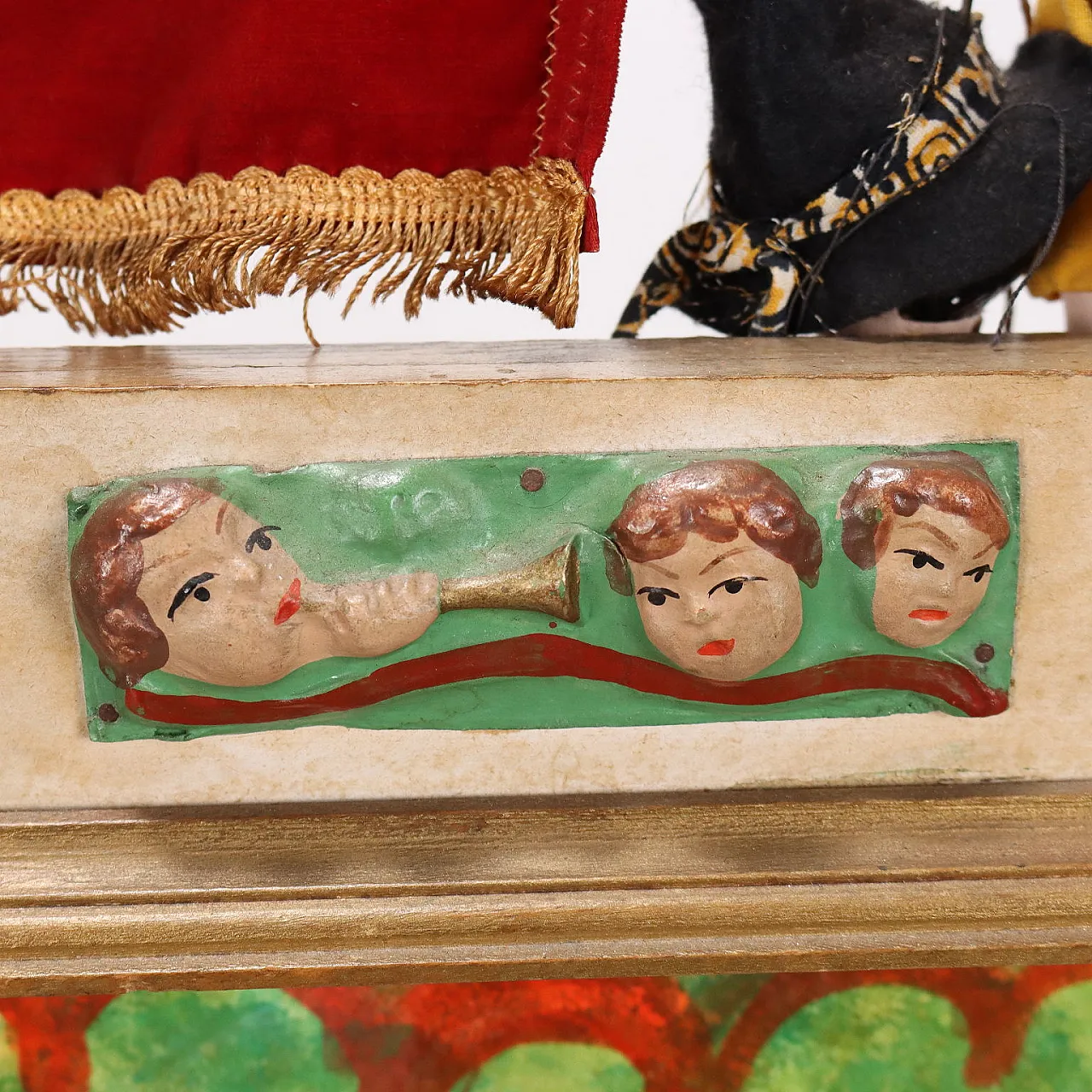 Teatrino portatile per marionette in legno, metà '900 6