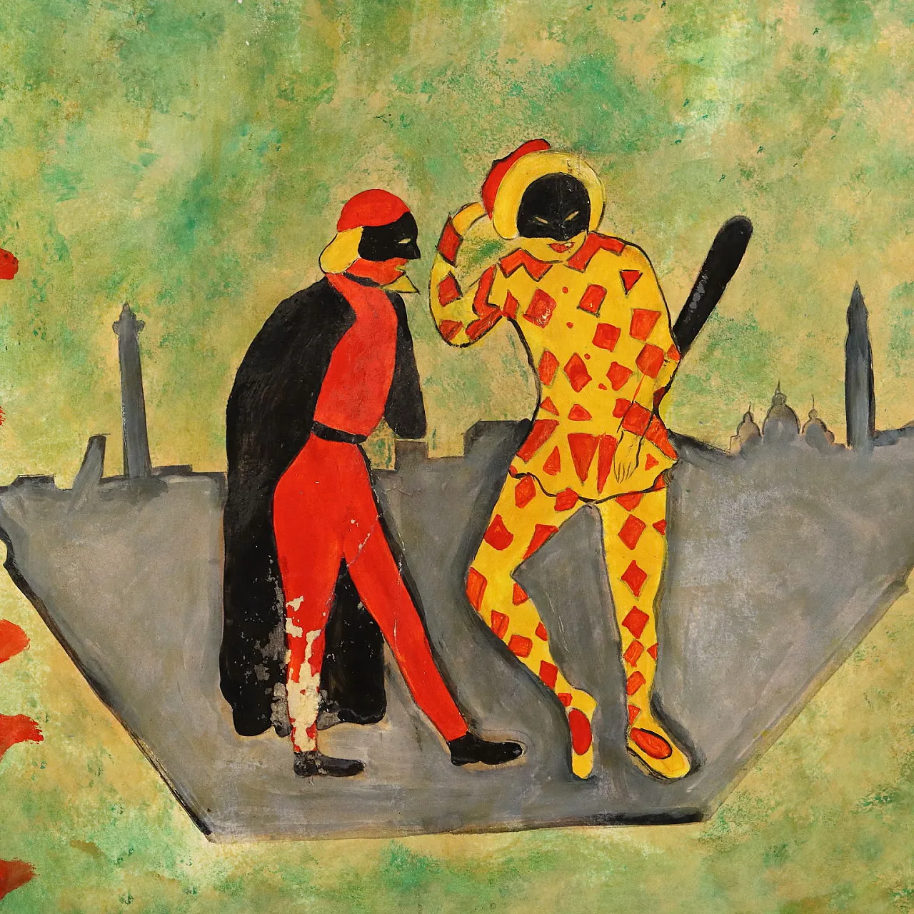 Teatrino portatile per marionette in legno, metà '900 7