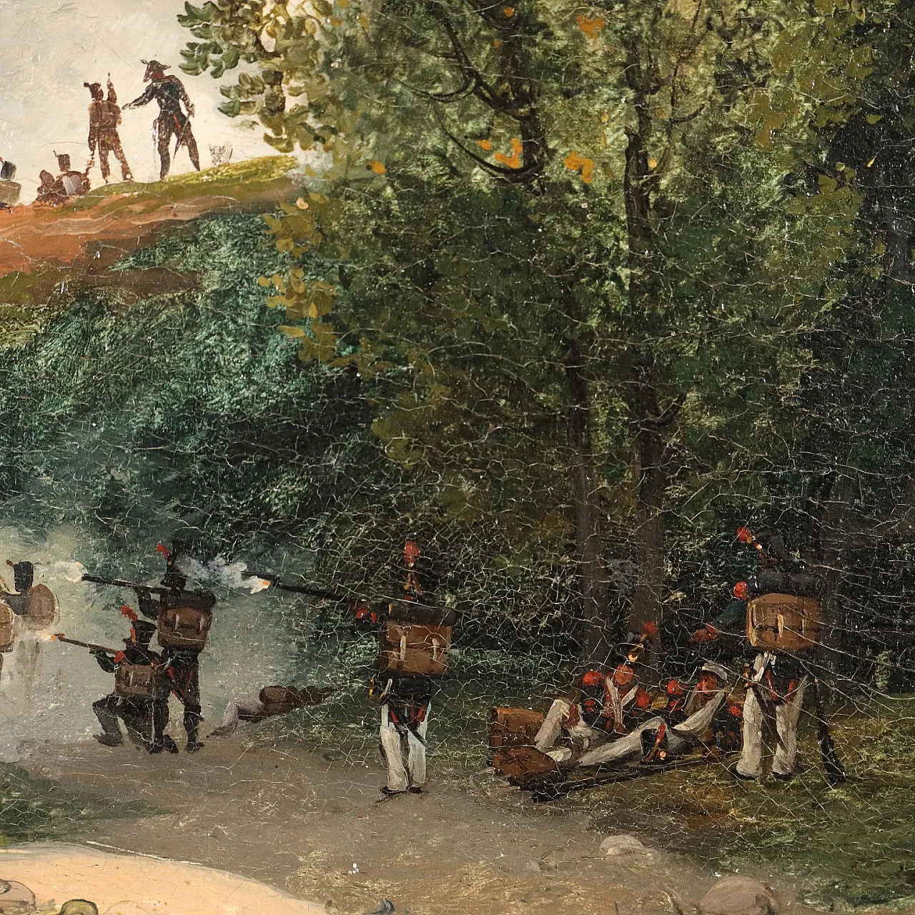 Historical subject, painting by Giuseppe Canella, 19th century 6