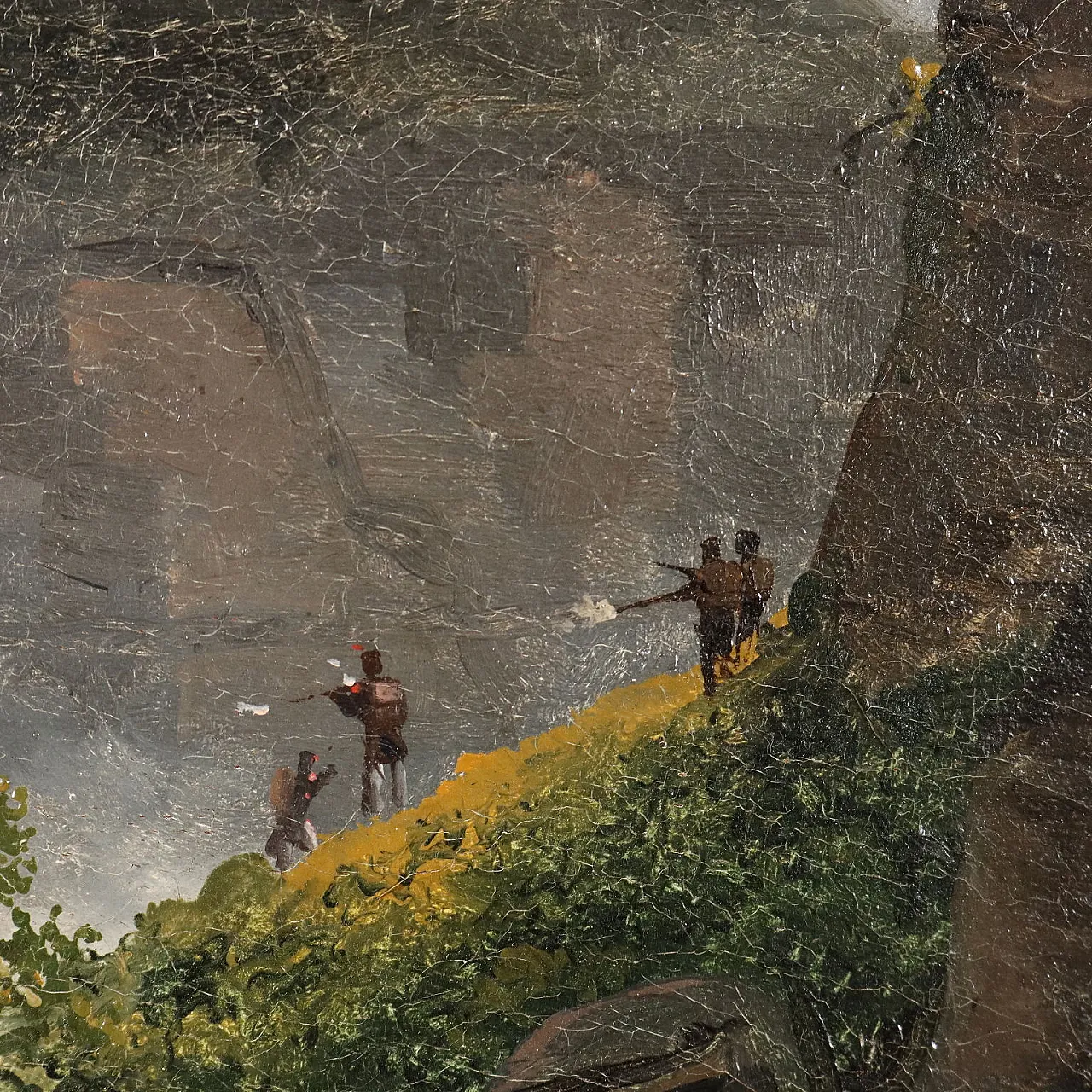 Historical subject, painting by Giuseppe Canella, 19th century 7