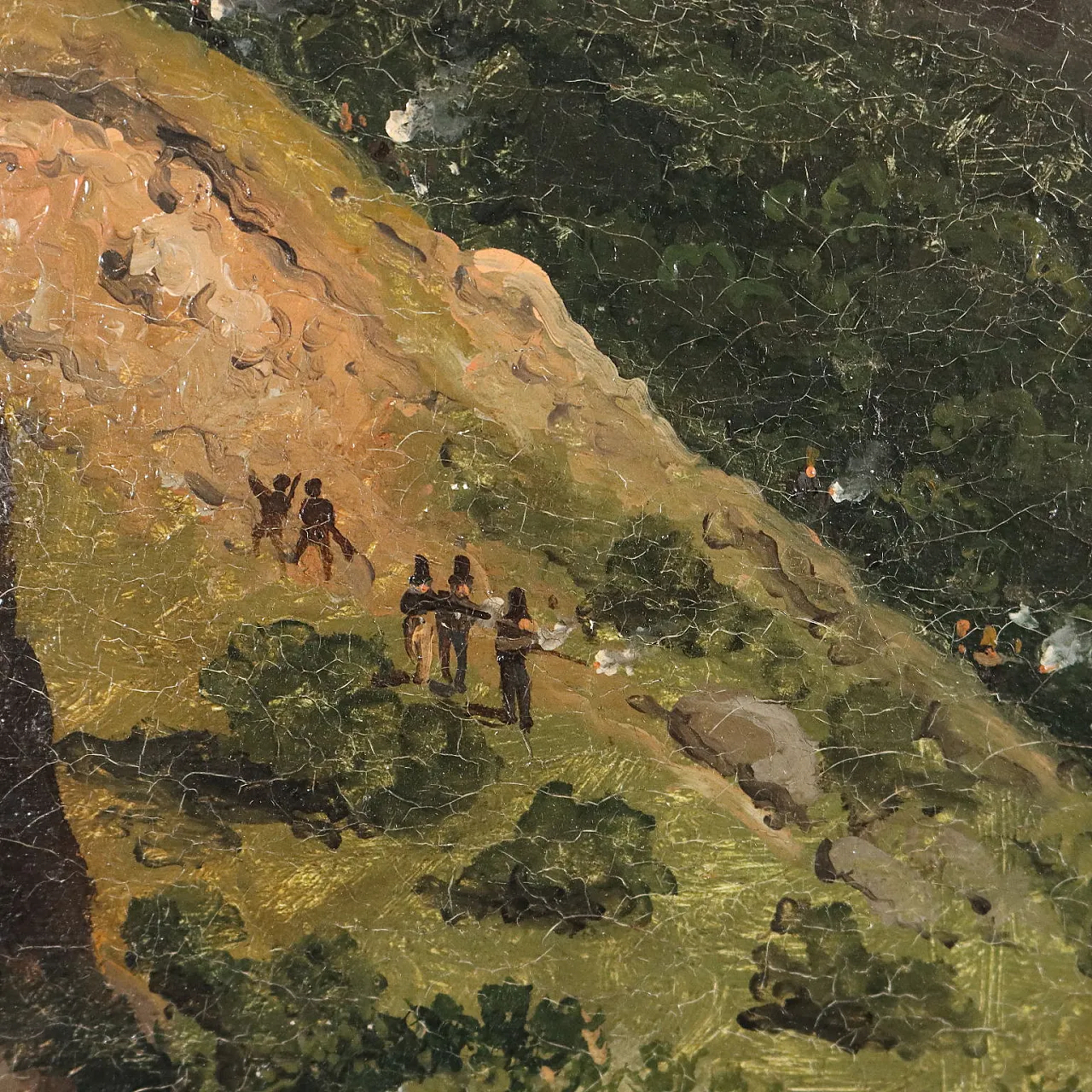 Historical subject, painting by Giuseppe Canella, 19th century 8