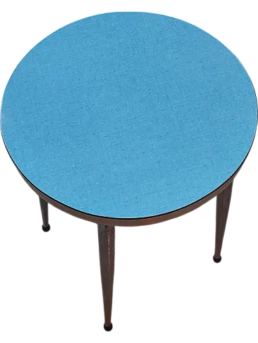 Stool in blue Formica, 70s