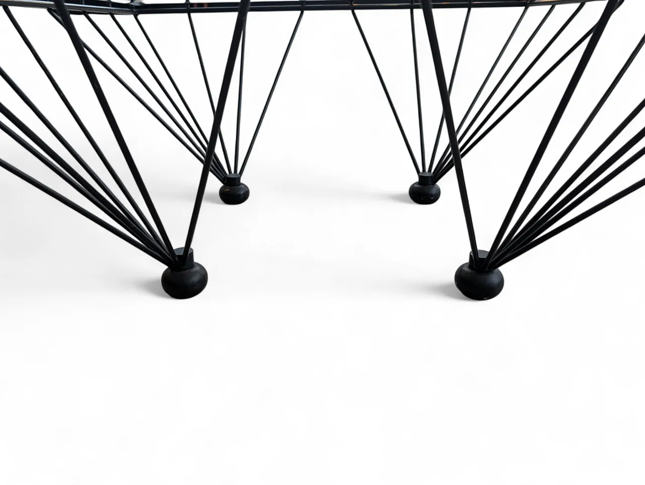 Tavolino da salotto in ferro battuto, anni '80 4