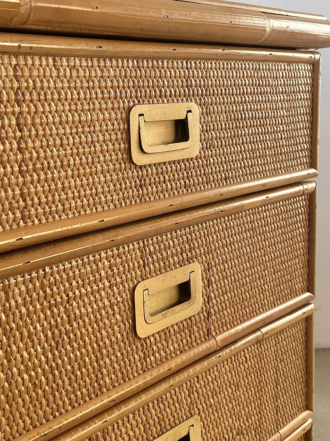 Pair of wicker bedside tables, 70s 6