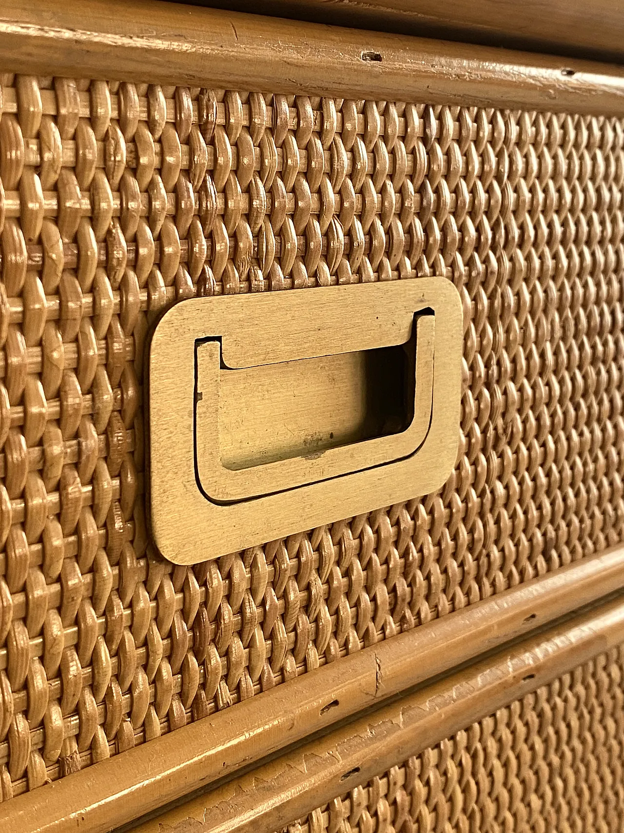 Pair of wicker bedside tables, 70s 11