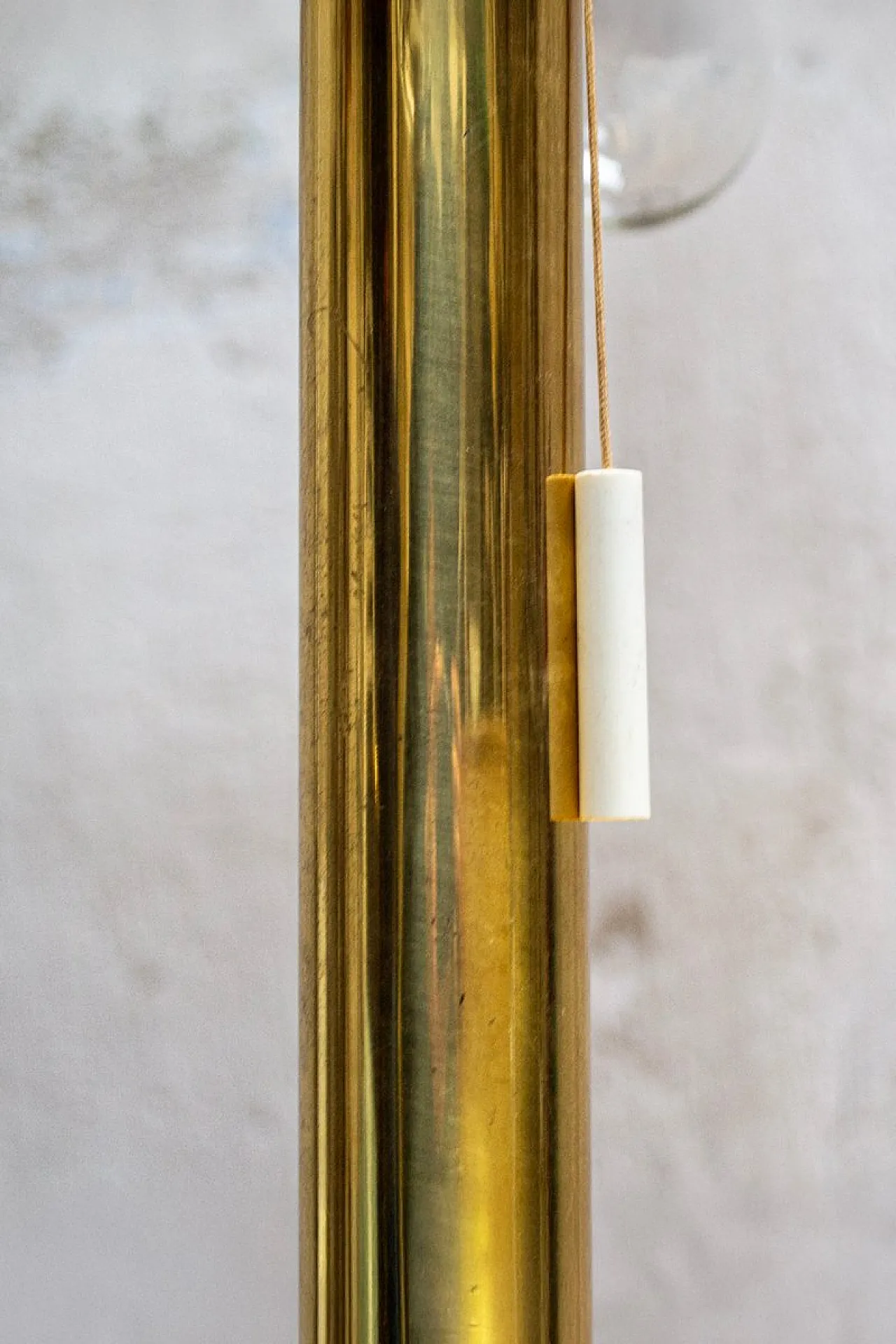 Brass and enamel lamp, 1940s 4