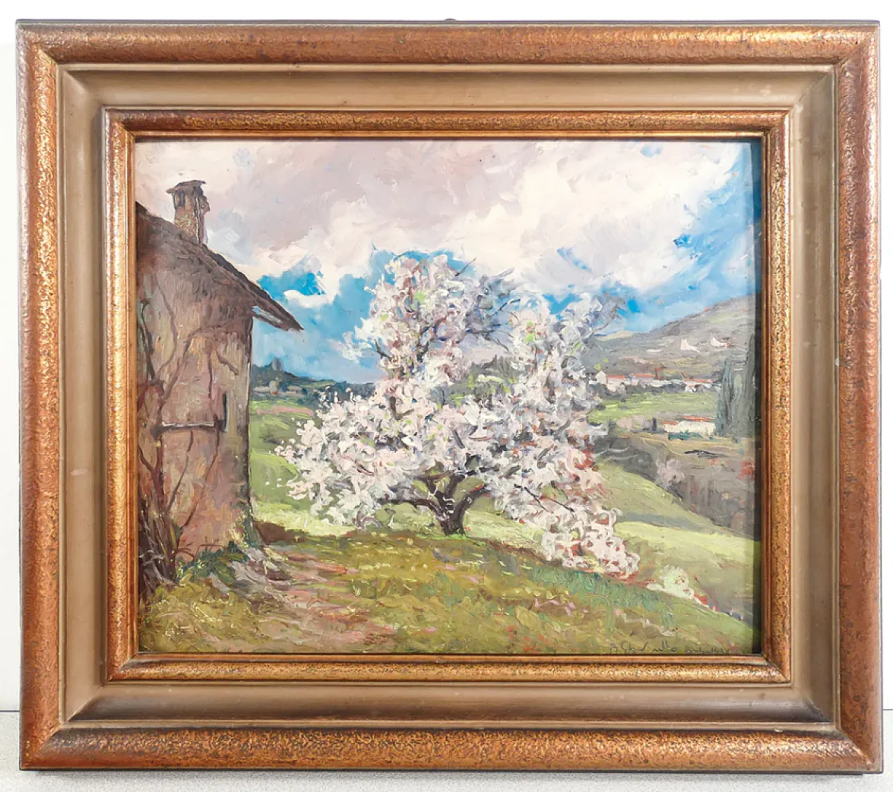 Campagna di Pino Torinese di B.Ghivarello, olio su tavola, anni '30 1