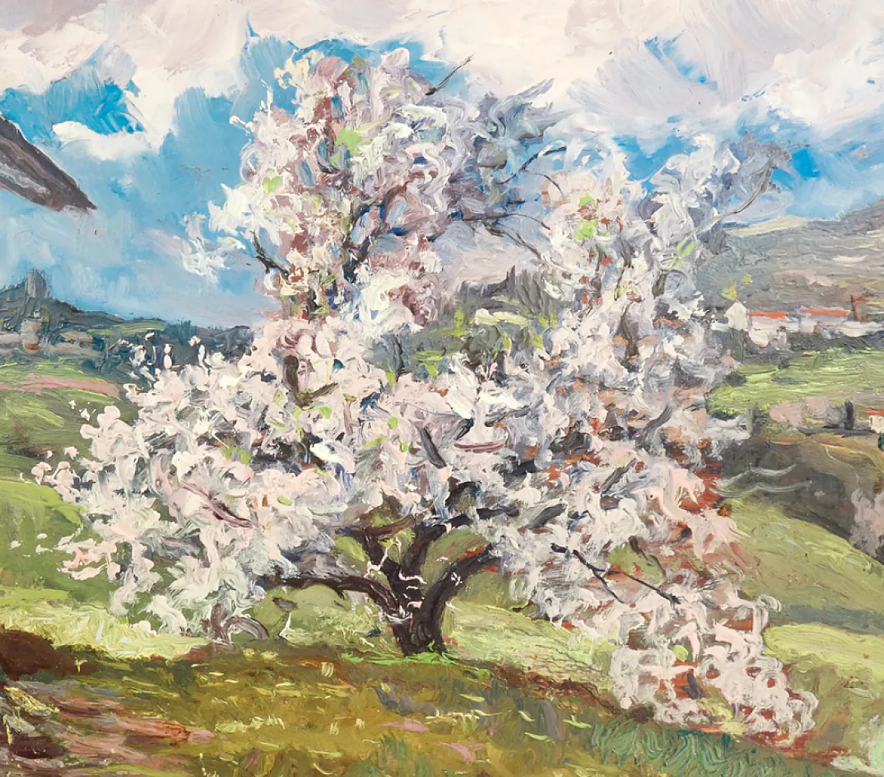 Campagna di Pino Torinese di B.Ghivarello, olio su tavola, anni '30 3