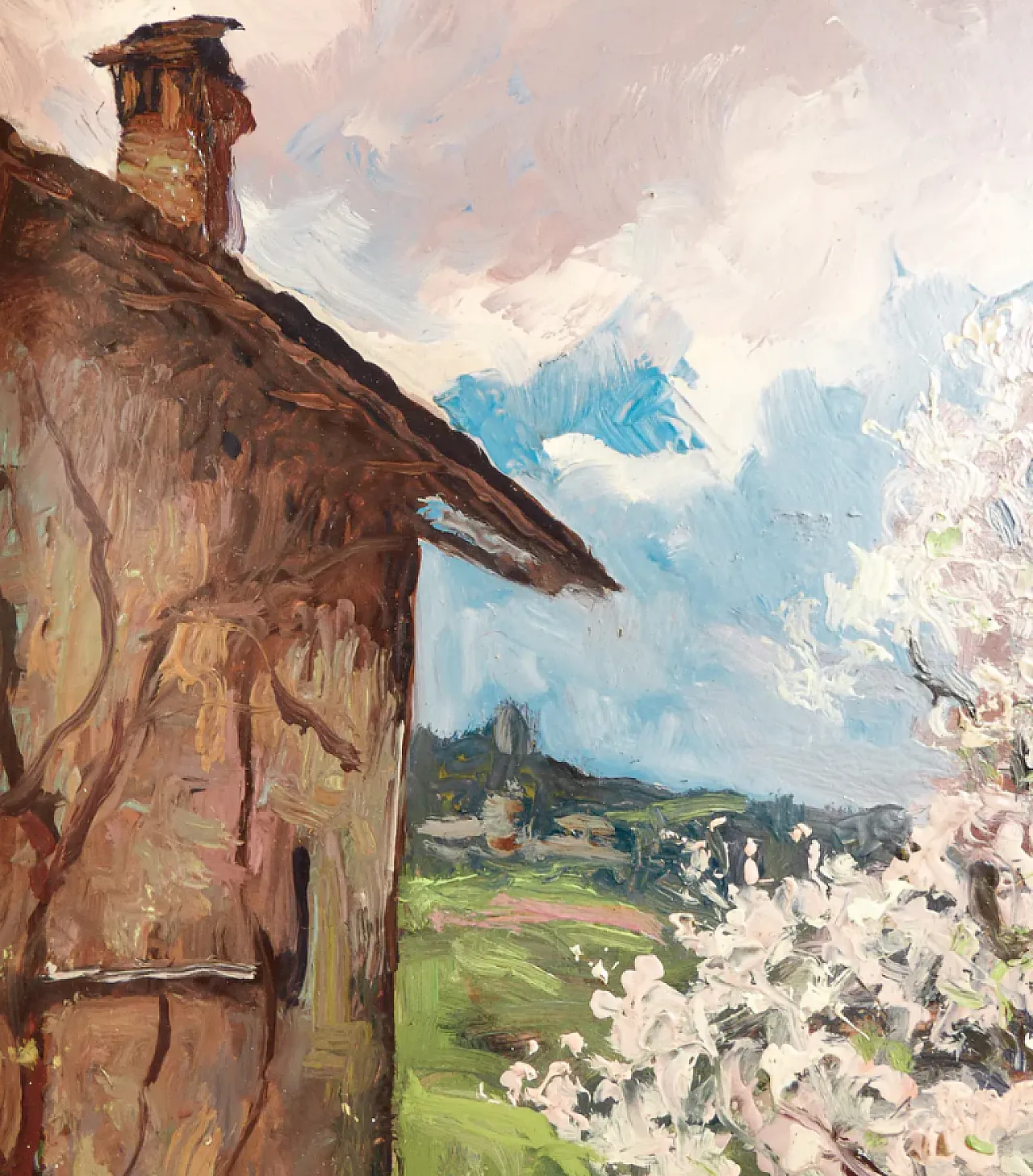 Campagna di Pino Torinese di B.Ghivarello, olio su tavola, anni '30 5