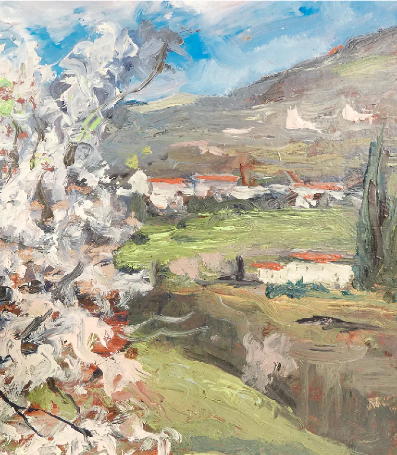 Campagna di Pino Torinese di B.Ghivarello, olio su tavola, anni '30 6