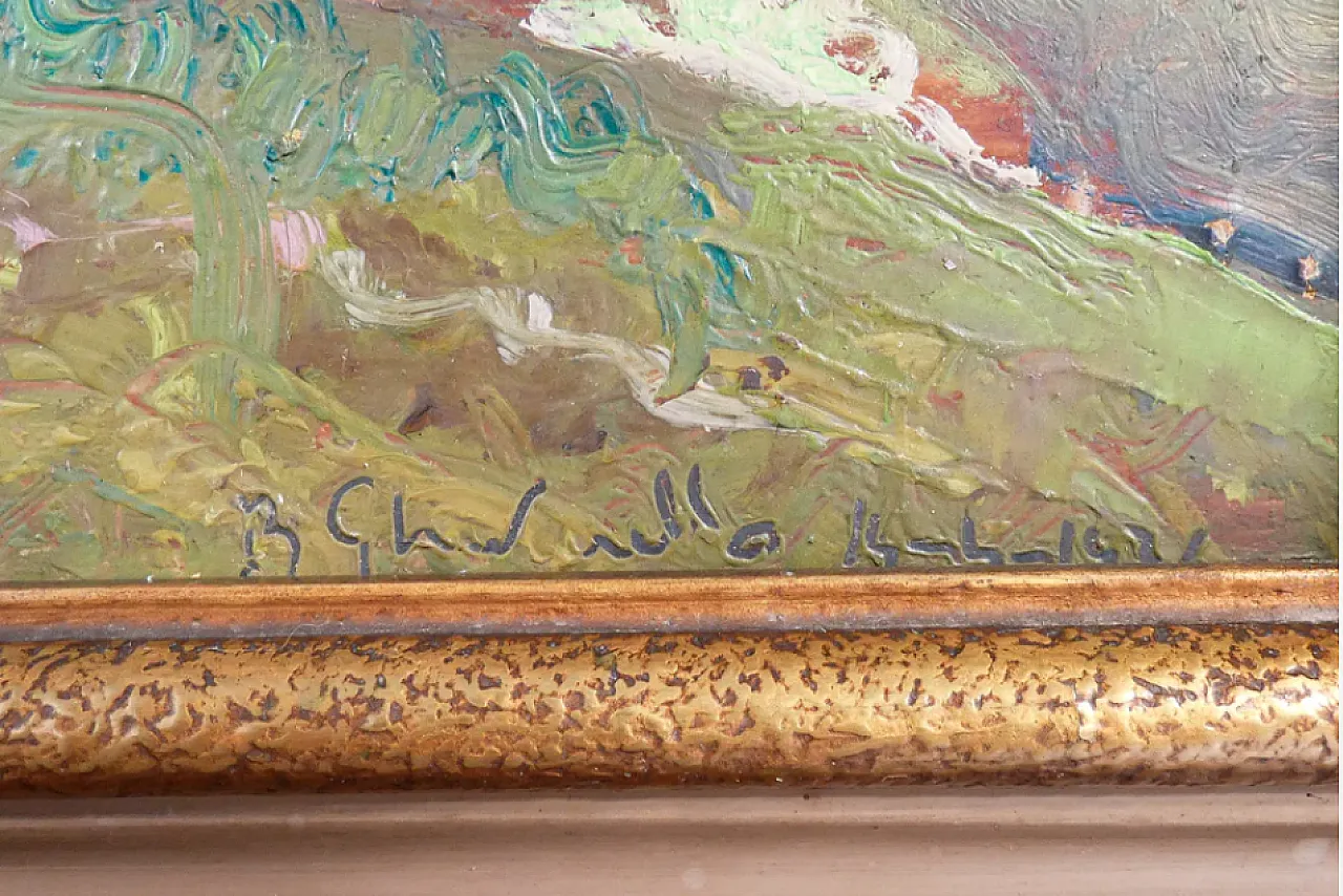 Campagna di Pino Torinese di B.Ghivarello, olio su tavola, anni '30 7