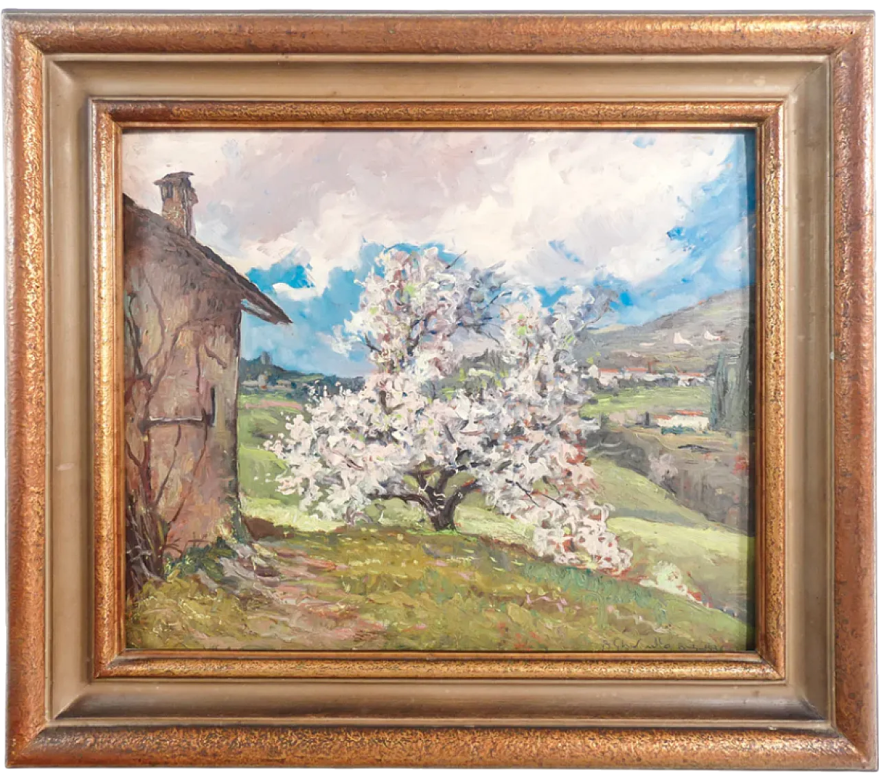 Campagna di Pino Torinese di B.Ghivarello, olio su tavola, anni '30 10