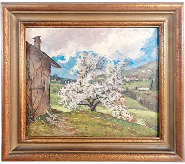 Campagna di Pino Torinese di B.Ghivarello, olio su tavola, anni '30